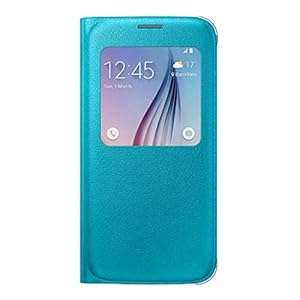 Samsung S-View Window Flip Premium Case Cover for Samsung Galaxy S6 - Blue