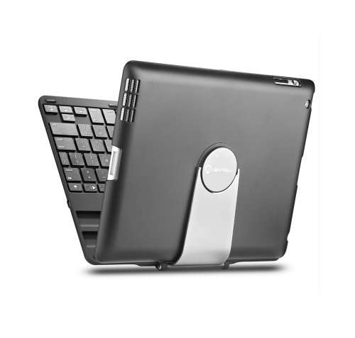 New Trent Airbender 1.0 - Wireless Bluetooth Clamshell iPad Keyboard Case. Compatible: iPad 4, iPad