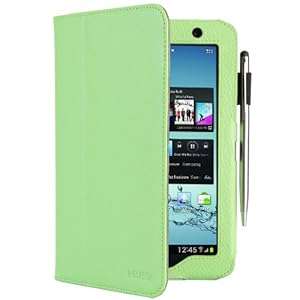 i-Blason Samsung Galaxy Tab 2 (2nd Generation) 7 Inch Tablet Premium Leather Foldable Folio Style Stand Case With Stylus Pen