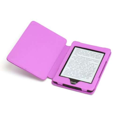 Purple Genuine Leather Case Cover for the Amazon Kindle Paperwhite By August Lion¿¿¿¿