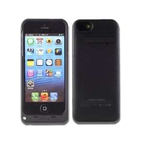 Muze- Black Battery Case Cover for Men Iphone 5 Iphone 5s Universal Slim Battery Case Bat (Black)
