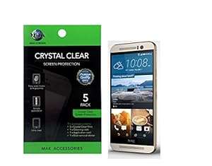 MAK - HTC One (M9) 2015 Matte Anti Glare Version Screen Protector (PACK OF 5) (Matte Anti Glare)