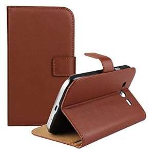 Malloom Wallet Leather Flip Case Cover For Samsung Galaxy Grand Neo GT-i9060 (Brown)