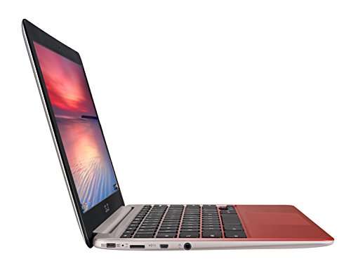 ASUS C201 11.6 Inch Chromebook (Rockchip, 4 GB, 16GB SSD, Lotus Gold/Red)