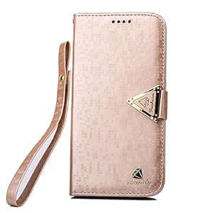 Culater1PC Luxury Leather Flip Stand Wallet Cover For Samsung Galaxy S6 Edge (Rose gold)
