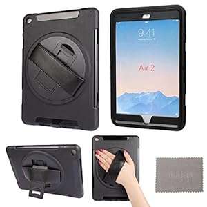 xhorizon High Quality Robust Hardshell Portable Handheld Rotating Holder Impact & Splash (Black)