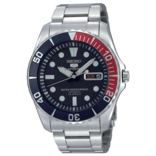 Seiko 5 Blue Dial Stainless Steel Automatic Mens Watch SNZF15