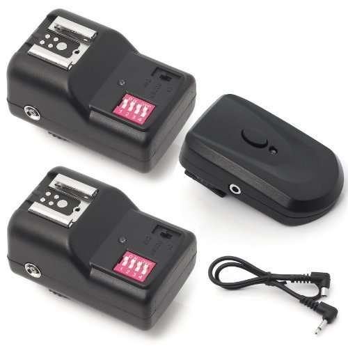 XCSOURCE 16 Channel Wireless Hot Shoe Flash Trigger Set with Receiver for DSlR Canon Nikon Pentax Ol