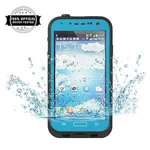 Redpepper Waterproof Shock Proof Hard Case for Samsung Galaxy S4 Color Grass Blue
