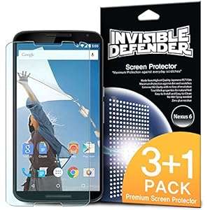 Nexus 6 Screen Protector - Invisible Defender [31 Free/MAX HD CLARITY] Lifetime Warrant (Nexus 6)