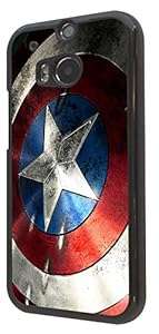 Marvel Superhero Captain america Logo shield Design htc One M8 CASE BACK Cover plastic and meta