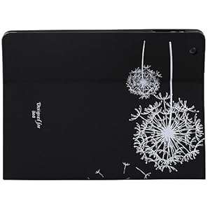 Retina Display Leather Folio Case Cover Stand Dandelion For iPad 2/3/4black
