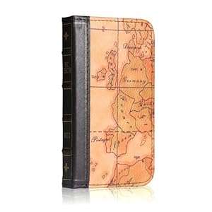 EC TECHNOLOGY Samsung Galaxy S4 IV i9500 Handmade Retro Genuine Leather Wallet Flip Case Cover With