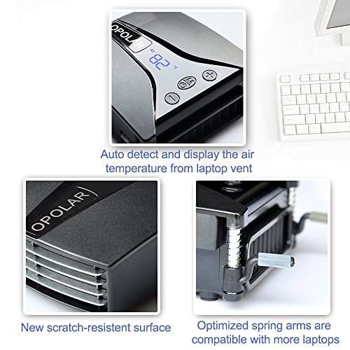 Opolar LC06 Laptop Fan with Temperature Display and Cooling Pads