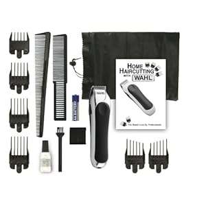 Wahl 9307-1301 Cordless Mini Pro 14 Piece Touch-up and Trim Haircutting Kit, Chrome/black