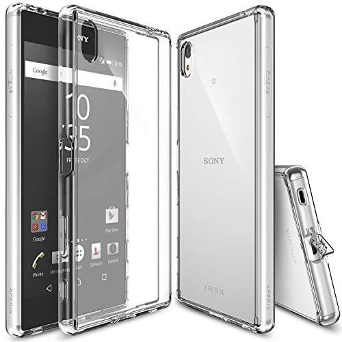Xperia Z5 Premium Case, Ringke [Fusion] Crystal Clear PC Back TPU Bumper w/ Screen Protector [Drop P