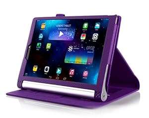 iHarbort Lenovo Yoga Tablet 2 8 Case - Ultra Slim Lightweight Smart Cover Holder Stand L (Purple)