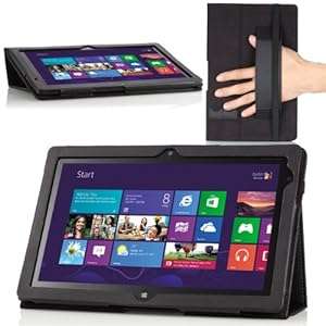 MoKo Slim Cover Case for Lenovo Thinkpad Tablet 2 10.1 inch Windows 8 Pro tablet Black (w (BLACK)