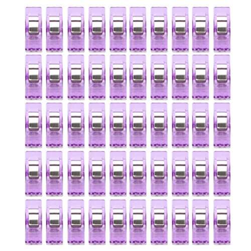 Bestpriceam Wonder Clips, Paper Clips, Blinder Clips, Multi-purpose Clips, 50 PCS (Purple)