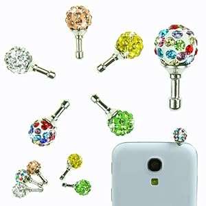 Asnlove 5x Crystal Dust Plug Universal Anti Dust 3.5mm Earphone Jack Dustproof Plug for (Color-2)