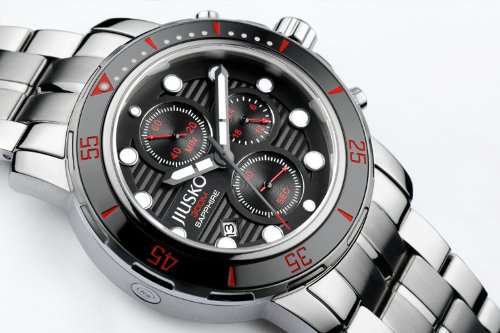Jiusko Men's 76LSB02 Deep Sea Series Titanium Quartz Chronograph 300m Dive Watch