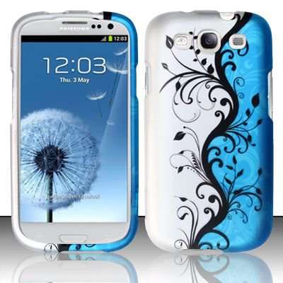 Cell Phone Case for Samsung I9300 Galaxy S 3 - Blue Vines