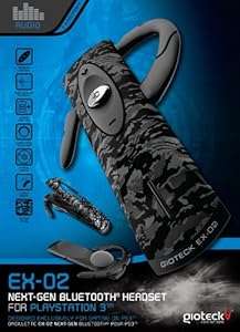Gitoeck EX-02s Black Bluetooth Gaming Headset for PS3