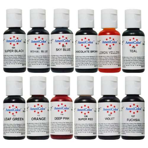 AmeriColor Student Soft Gel Paste Food Color 12 Pack Kit