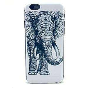 JIAXIUFEN Aztec Tribal Elephant Clear Bumper Hard Case Back Cover Protector Skin For iP (Color37)