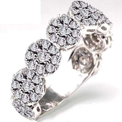 **R25000***14K White Gold Round Diamond Anniversary Wedding Ring Band (1.00ct