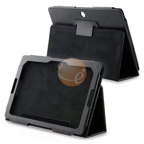 Leather Case w/ Stand for Blackberry Playbook, Black