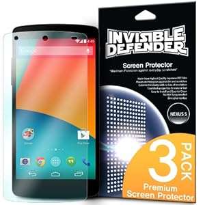 [HD CLARITY] Invisible Defender - Nexus 5 Screen Protector Premium HD Crystal Clear Fil (Nexus 5)