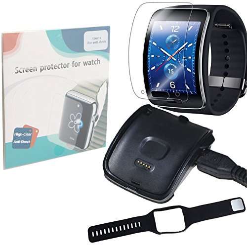 3 in One Screen Protector Anti-bubble Ultra Hdfor,charging Cradle Dock Charger ,Replacement Band for