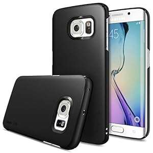 Galaxy S6 Edge Case - Ringke SLIM Top and Bottom Coverage [BLACK] Fluid Curved Edge Touch Desig