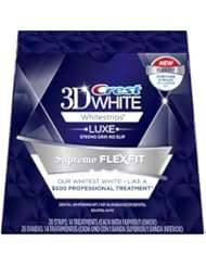 Crest 3D White Luxe Whitestrips Supreme FlexFit-Teeth Whitening Kit 14 treatments, 28 strips