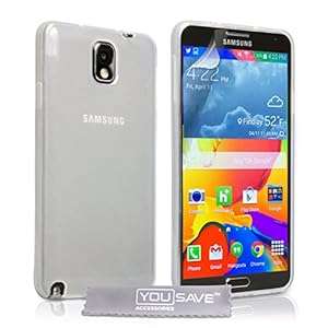 Yousave Accessories Samsung Galaxy Note 4 Case Clear Silicone Gel Cover