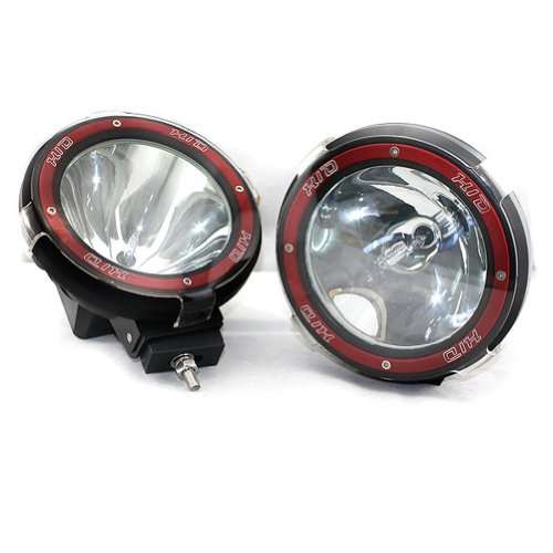 2 pcs 7 Inch Red Frame H3 12V 55W 6000K HID Xenon Off-road Driving Spot Lamp Spot Light Spot Beam Li
