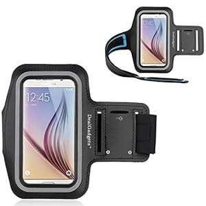 Samsung Galaxy S6 Armband Black Sports Gym Running Jogging Armband Case Cover (Samsung Galaxy S6)