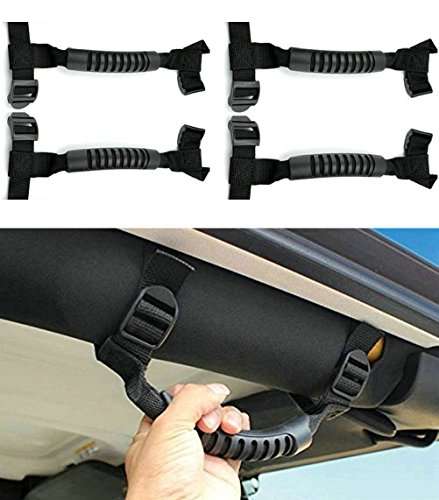 Danti 4 x Grab Handles Grip Handle For Jeep Wrangler YJ TJ JK JKU Sports Sahara Freedom Rubicon X &