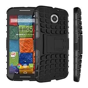 New Motorola Moto X (2nd Generation) 2014 BLACK Heavy Duty Shockproof S (Black (Shockproof Case))