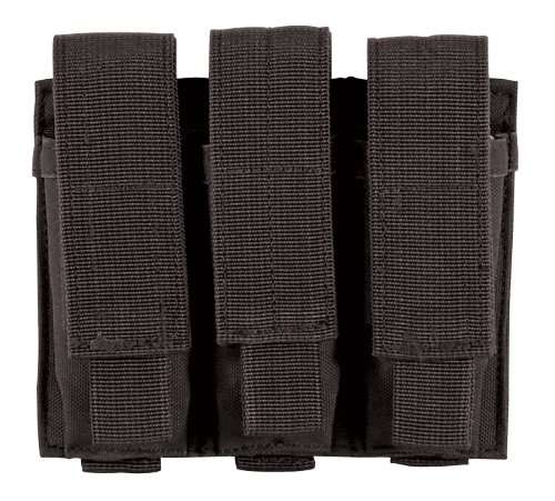 VooDoo Tactical Triple Pistol MOLLE Magazine Pouch - Black