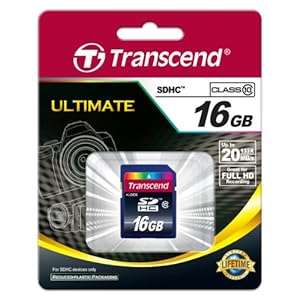 Transcend 16GB SDHC Class 10 Memory Card