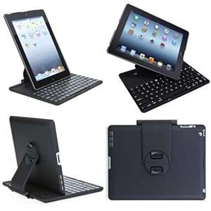 Boriyuan iPad Keyboard Case with Matte Finish Compatible with iPad 4 iPad 3 iPad 2 3G and WIFI