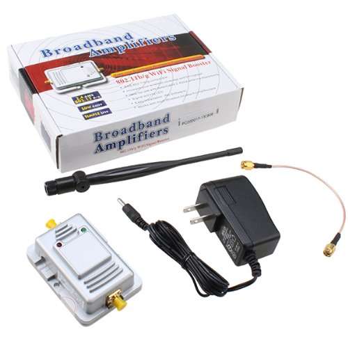 AGPtek&reg; 2.4GHz Wi-Fi Wireless LAN Broadband Amplifier Router Power Range Signal Booster with LED