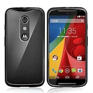 Cotechs - New 2014 Motorola 5in Moto G 2nd Gen Black Fusion Bumper With Clear Rear Panel