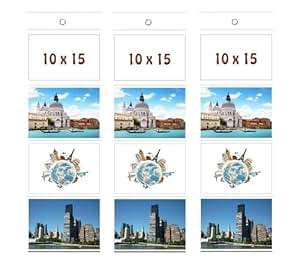 3 Photo Pockets 10 Photo Picture Card Holder Holds 4 x 6 Landscape Photo Wall Photo Card Holder