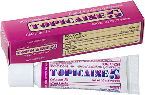 TOPICAINE 5%- Lidocaine Gel (10 grams) Anesthetic Skin Numbing Cream Numb Tattoo Laser Piercing Waxi