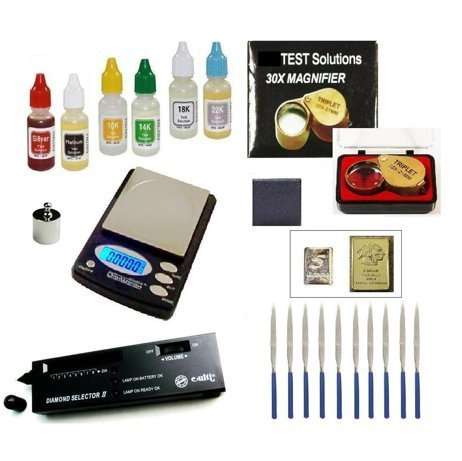 Electronc Diamond and Precious Metals Test Kit-Culti Diamond Selector, PuriTEST Purity Test Acids, D