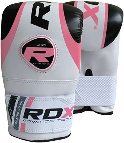 Authentic RDX Gel Bag Mitts ladies Boxing Gloves Grappling Punch MMA Womens Pink Gym Kick