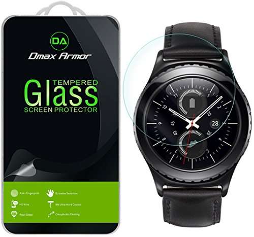 Samsung Gear S2 Classic Glass Screen Protector, [Updated Version Cover The Full Screen] Dmax Armor-
